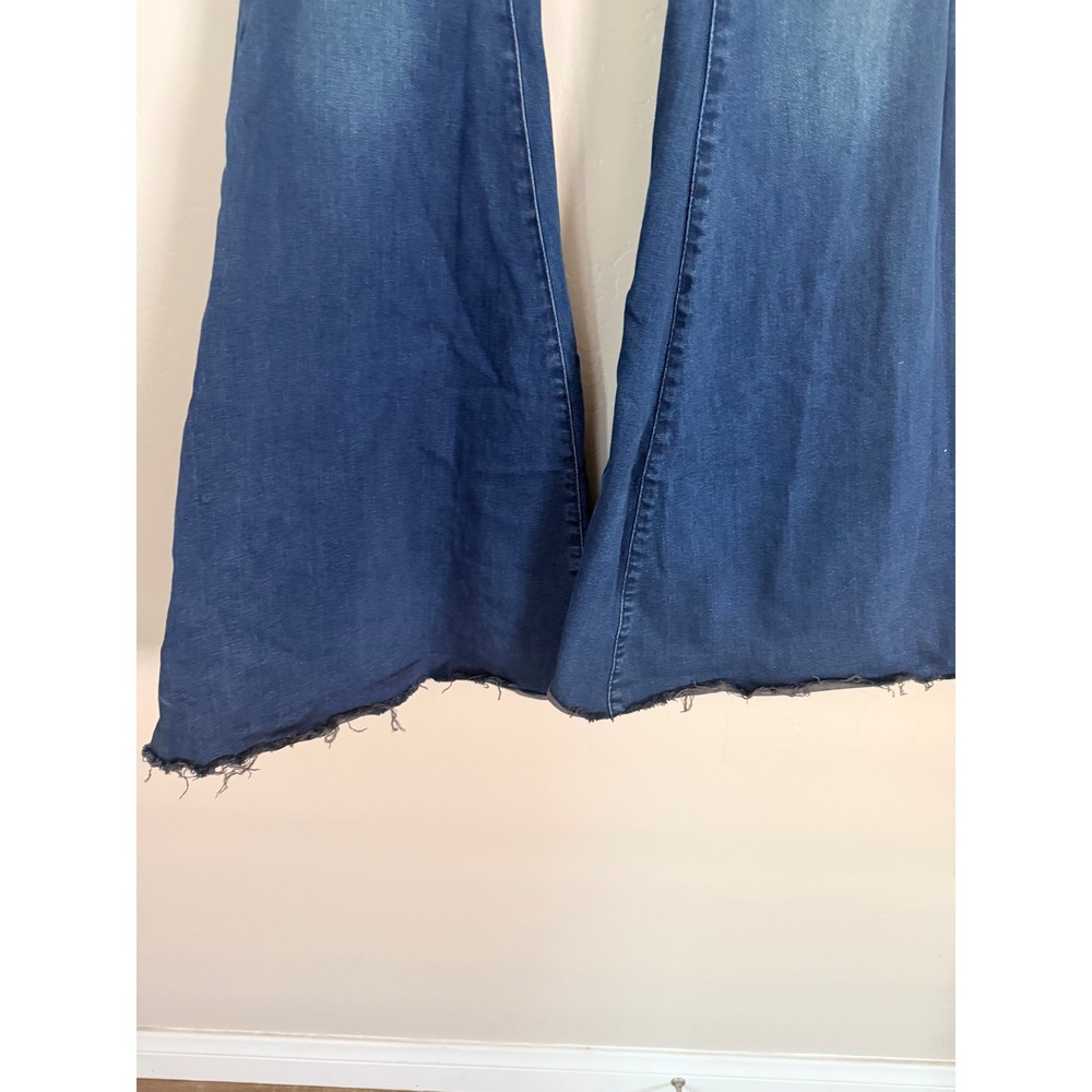 Free People We The Free Just Float On Flare Jeans Blue High Rise Bell Bottom 26 - Picture 4 of 9